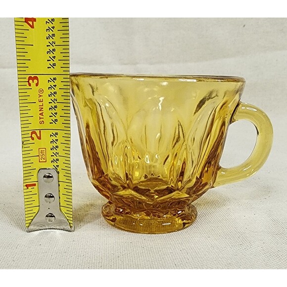 Vintage Anchor Hocking Fairfield Amber Glass Punch Cups – Set of 4, 1970s - Picture 10 of 11